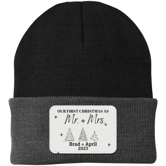 PERSONALIZED OUR FIRST CHRISTMAS AS MR. + MRS.  BEANIE