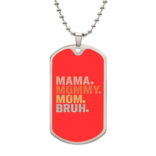 BRUH DOG TAG RED