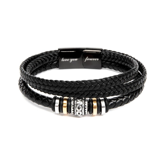 AWESOME LIKE MY DAUGHTER BLK LOVE YOU FOREVER BRACELET