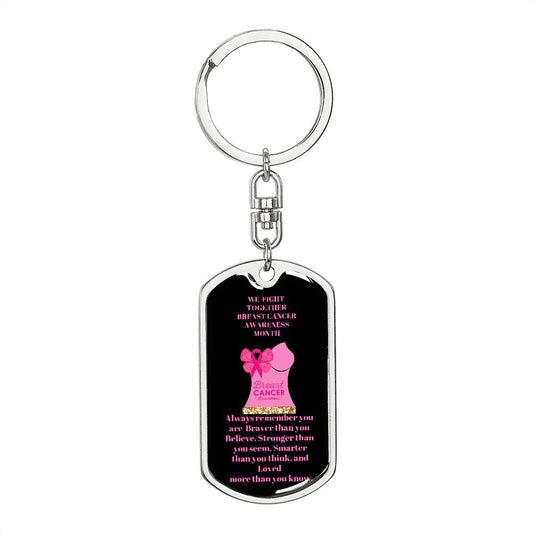 KEY CHAIN BREAST CANCER AWARENESS GOLD BLT