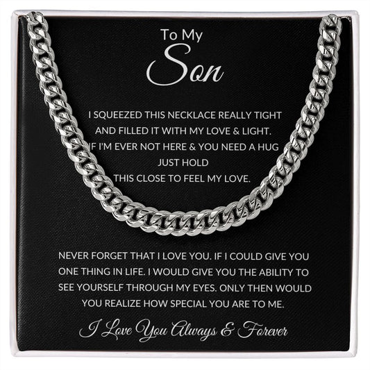 TO MY SON CUBAN LINK CHAIN