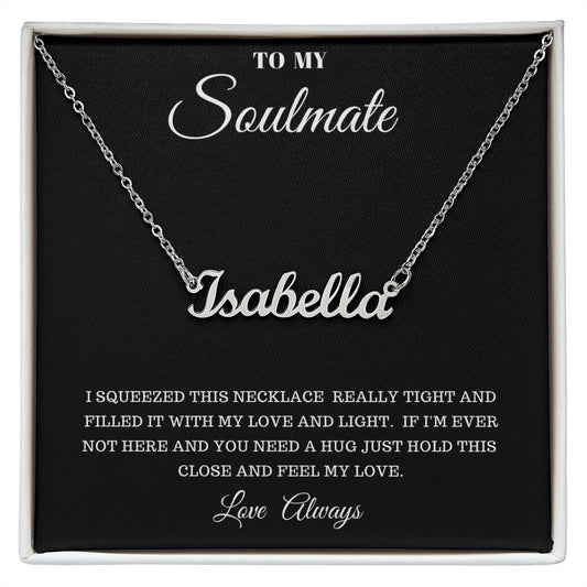 TO MY SOULMATE NAME NECKLACE